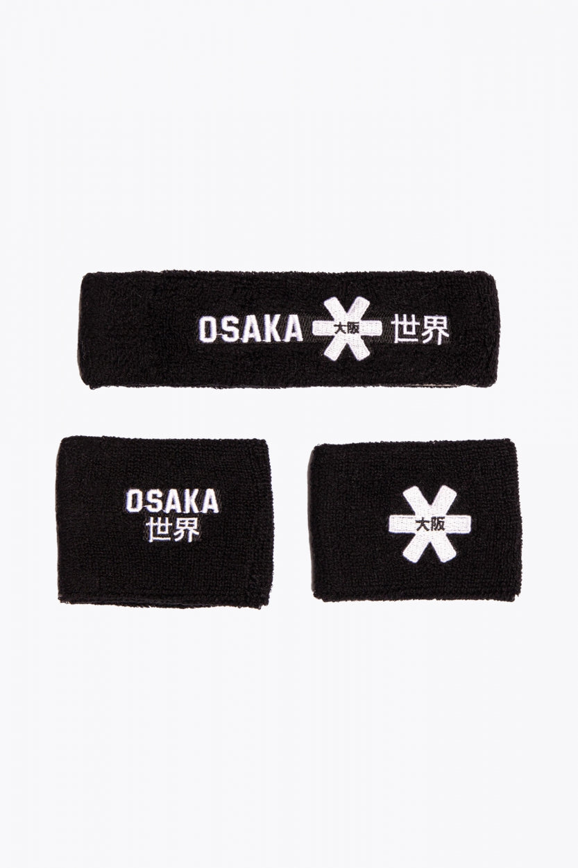 Osaka Sweatband Set | Black-White